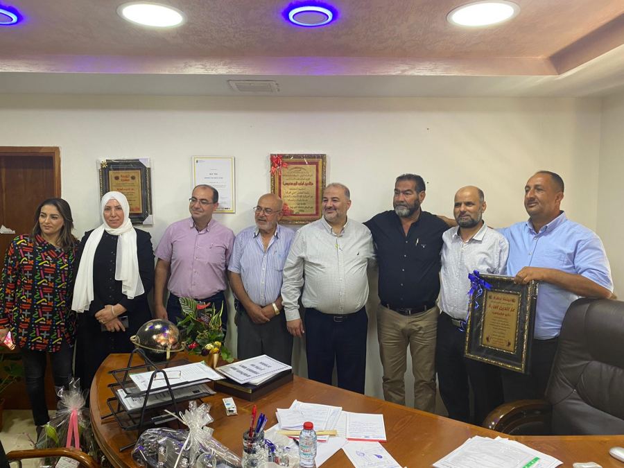 وفد الحركة الإسلامية والموحدة في زيارة تهنئة لرئيس مجلس كفر كنا الجديد عز الدين أمارة